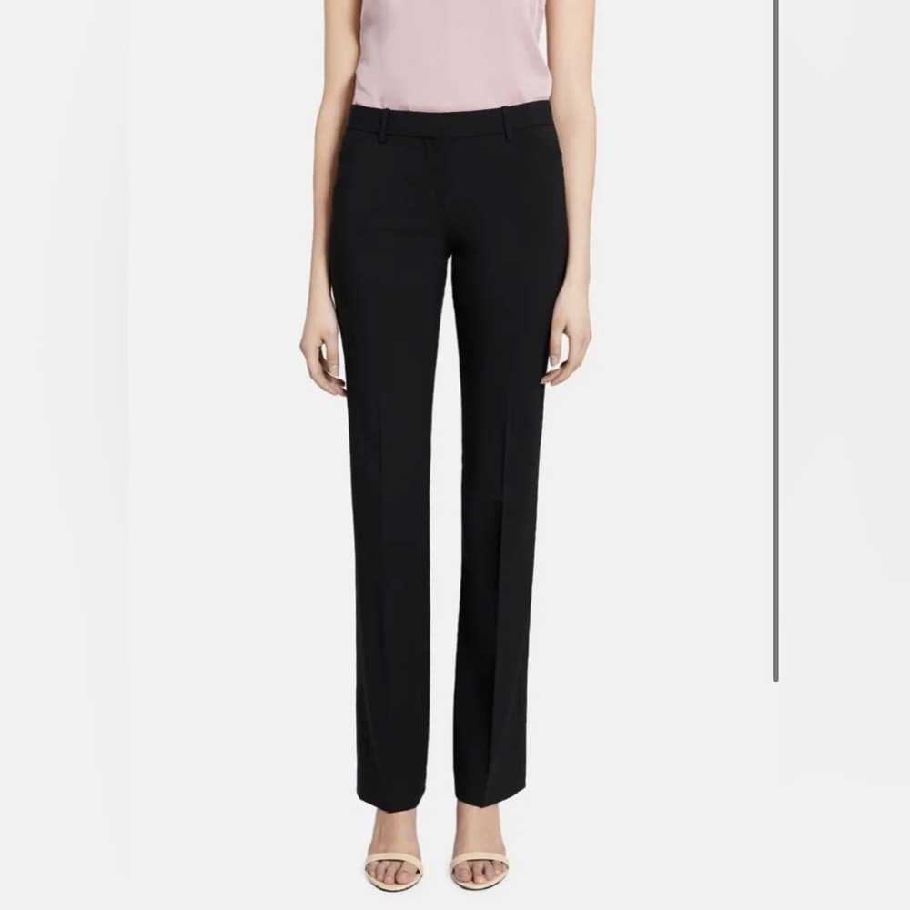 Theory womens trecca wool work pants size 4. Black